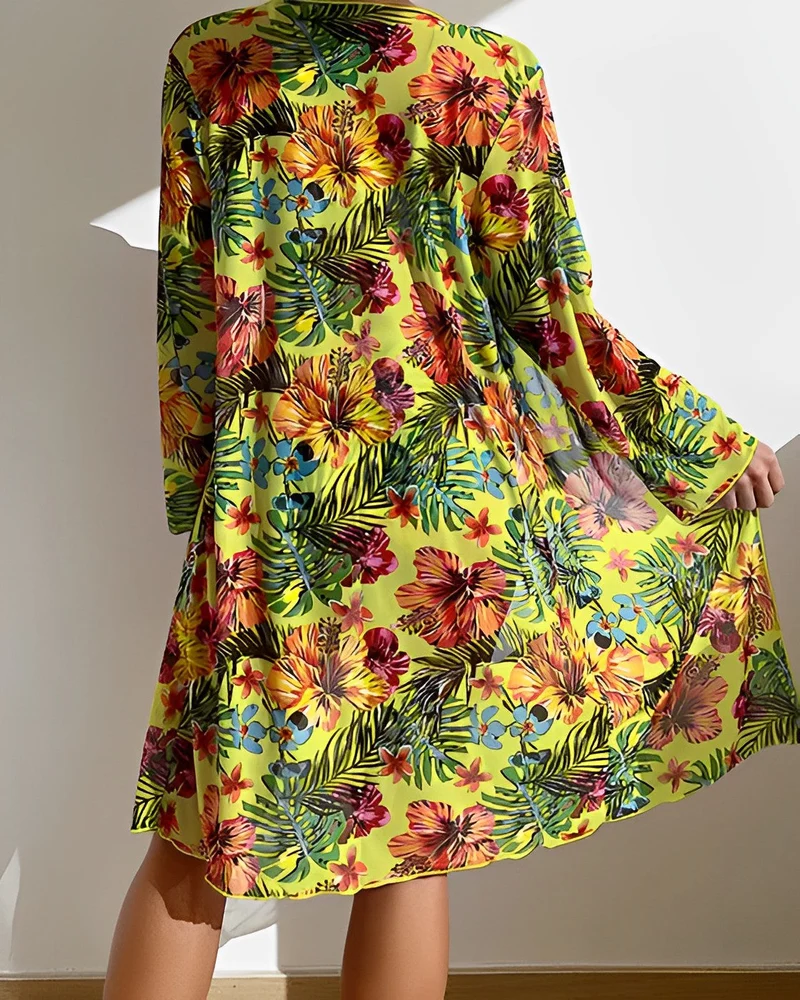 Josefine | Damen Bikini Set Strandkimono Cover-Up Sommer