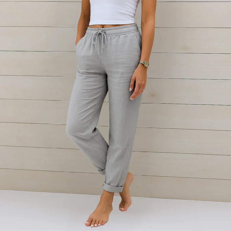 Ellaine | Damen Leinen Stretchhose Elegant Komfort Sommer