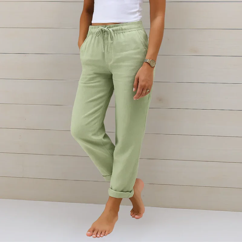 Ellaine | Damen Leinen Stretchhose Elegant Komfort Sommer
