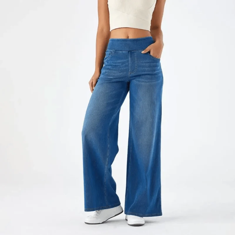 Mariel | Damen Weite Jeanshose Retro Komfort Modern Trend