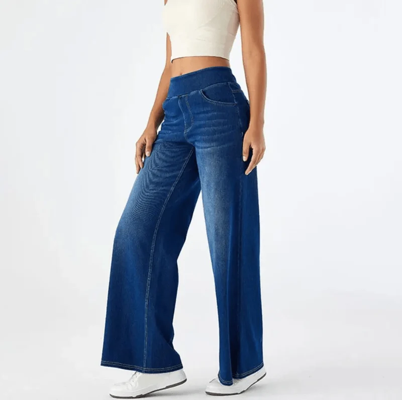 Mariel | Damen Weite Jeanshose Retro Komfort Modern Trend