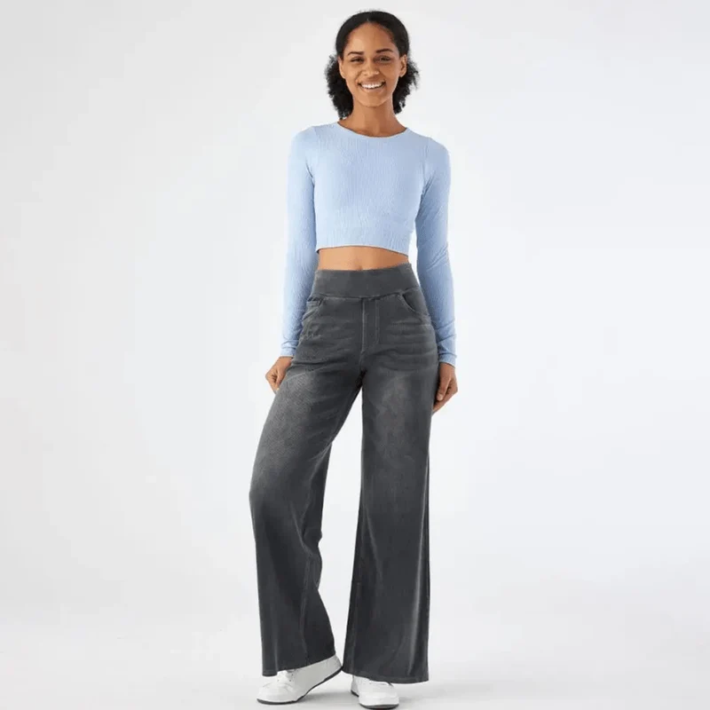 Mariel | Damen Weite Jeanshose Retro Komfort Modern Trend