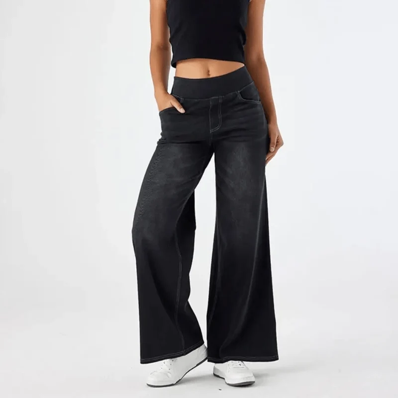Mariel | Damen Weite Jeanshose Retro Komfort Modern Trend
