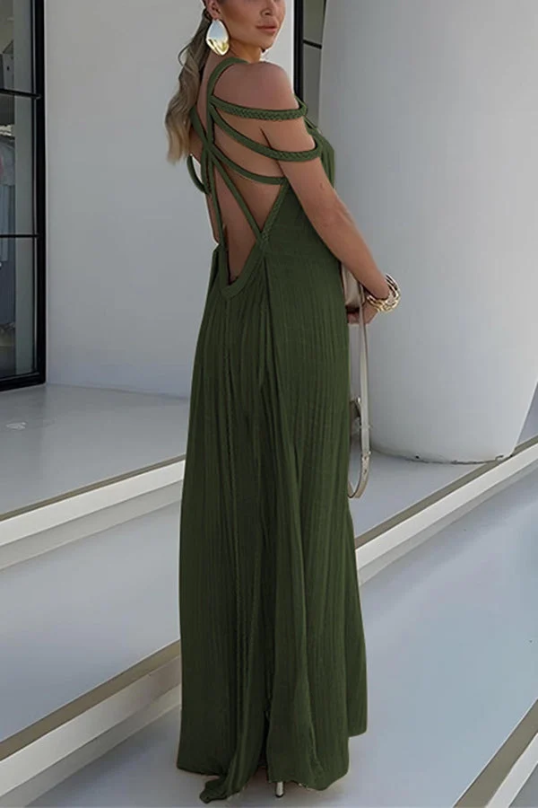 Damen-Maxikleid aus Leinenmischung (Cover-Up)