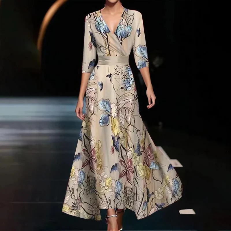 Edith | Stylisches Elegantes Kleid mit Print