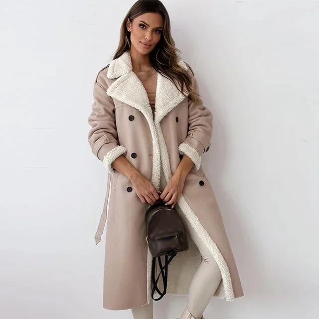 Helga | Damen Winter-Langmantel aus Lammfell