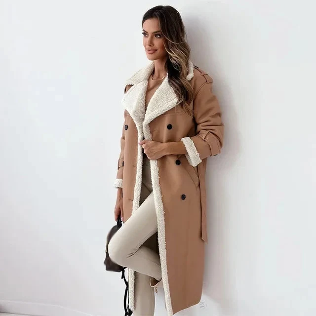 Helga | Damen Winter-Langmantel aus Lammfell