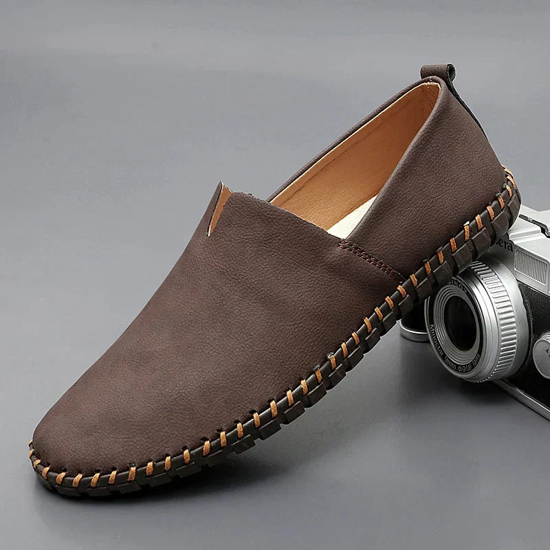 Santorini | Herren Leder Slipper Elegant Komfort Klassisch