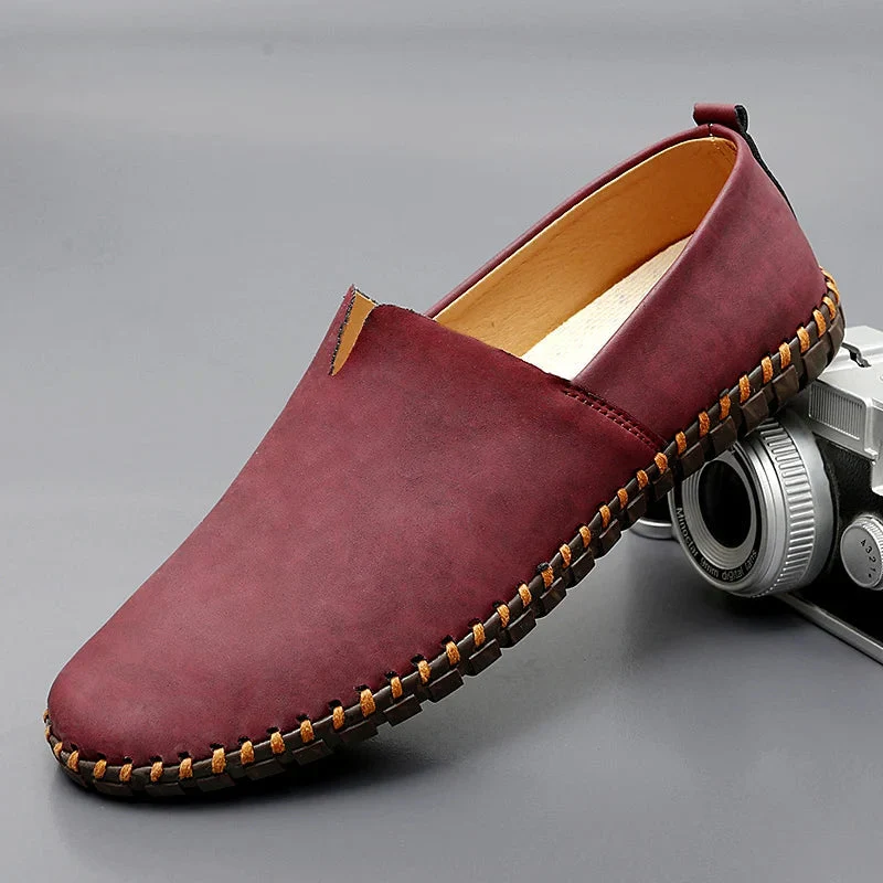 Santorini | Herren Leder Slipper Elegant Komfort Klassisch