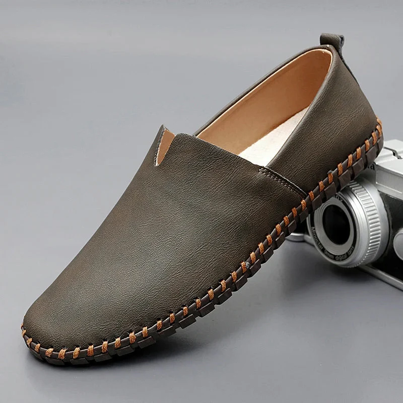 Santorini | Herren Leder Slipper Elegant Komfort Klassisch