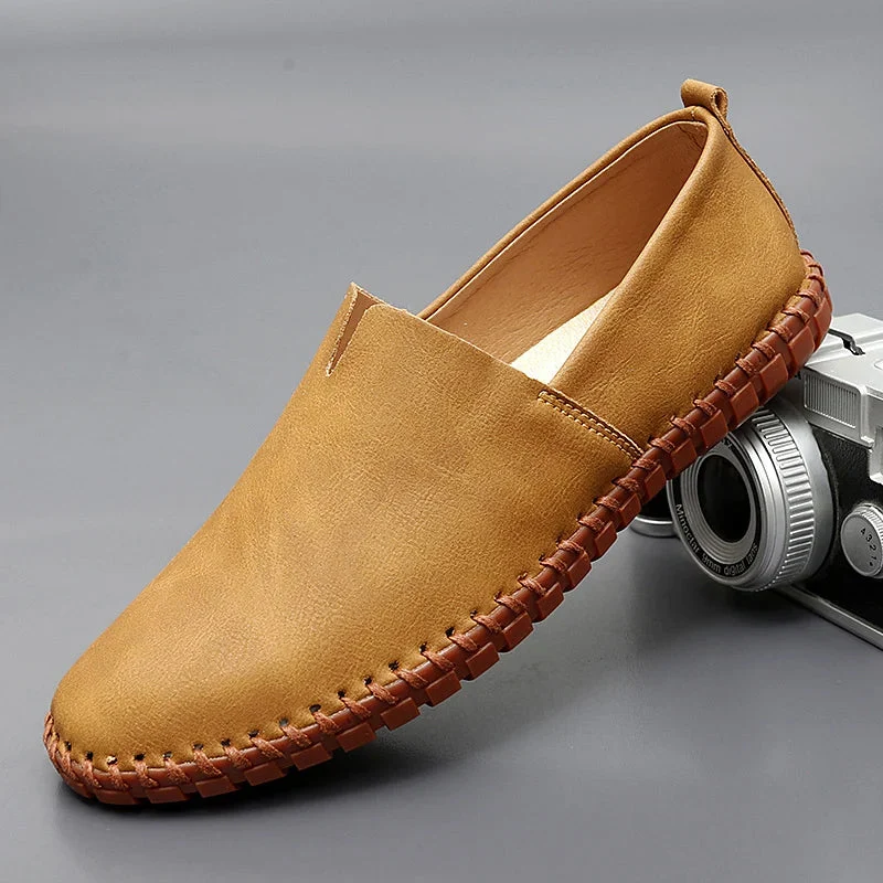 Santorini | Herren Leder Slipper Elegant Komfort Klassisch