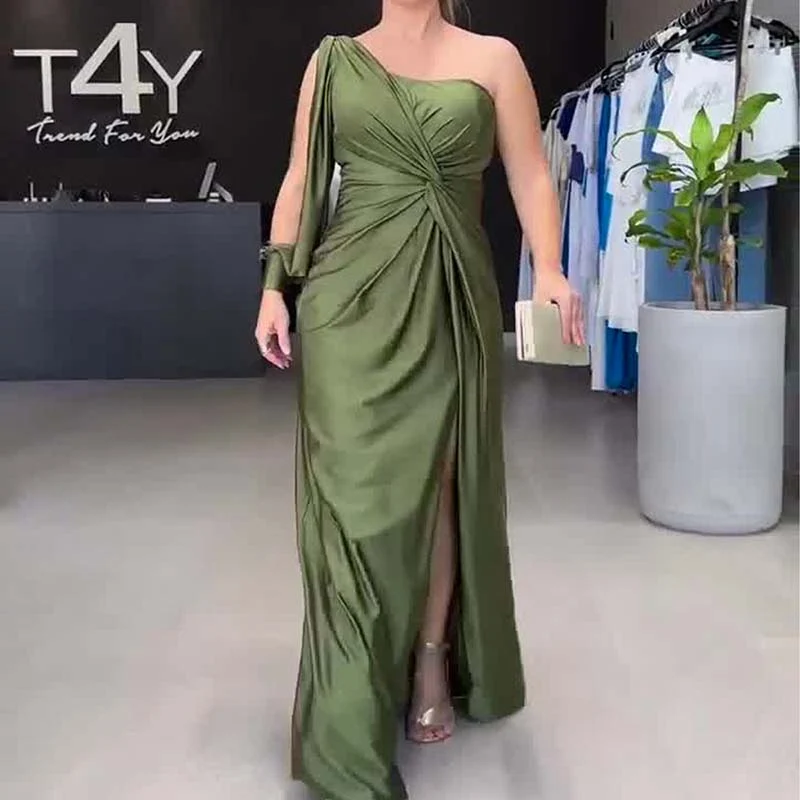 Klara | Damen Ein-Schulter Kleid Elegant Feminin Modern