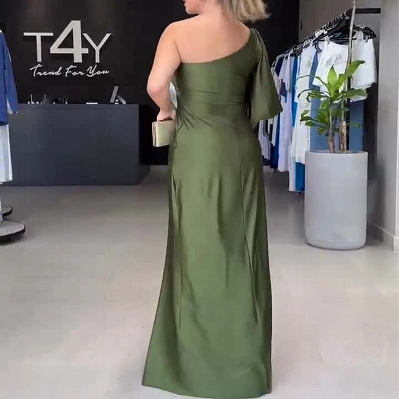 Klara | Damen Ein-Schulter Kleid Elegant Feminin Modern