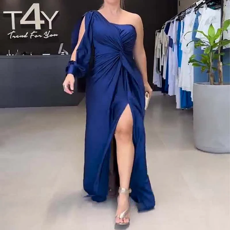 Klara | Damen Ein-Schulter Kleid Elegant Feminin Modern