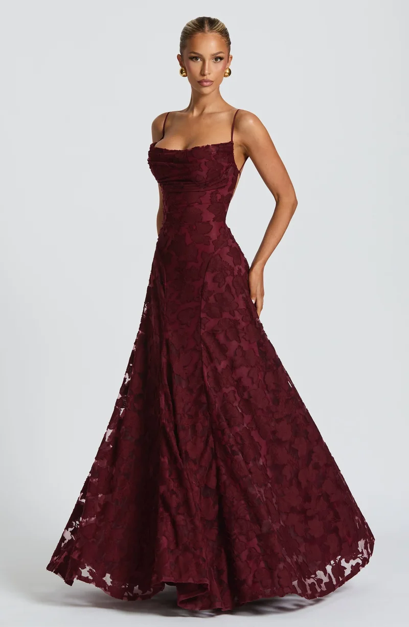 Melanie | Damen Maxikleid Fließend Elegant Zeitlos Sommer