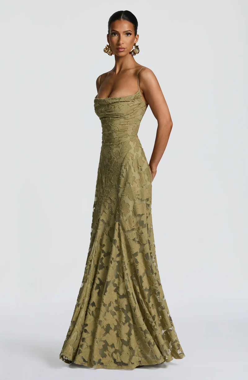 Melanie | Damen Maxikleid Fließend Elegant Zeitlos Sommer