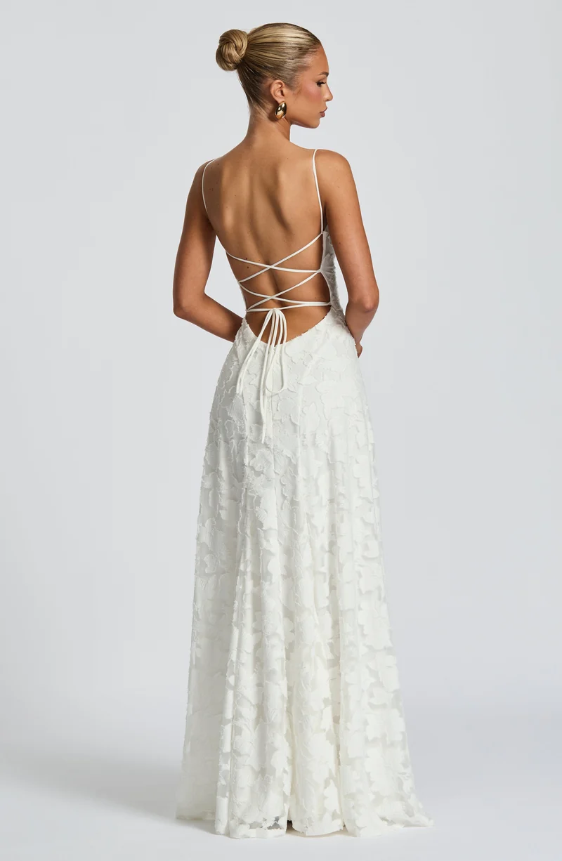 Melanie | Damen Maxikleid Fließend Elegant Zeitlos Sommer
