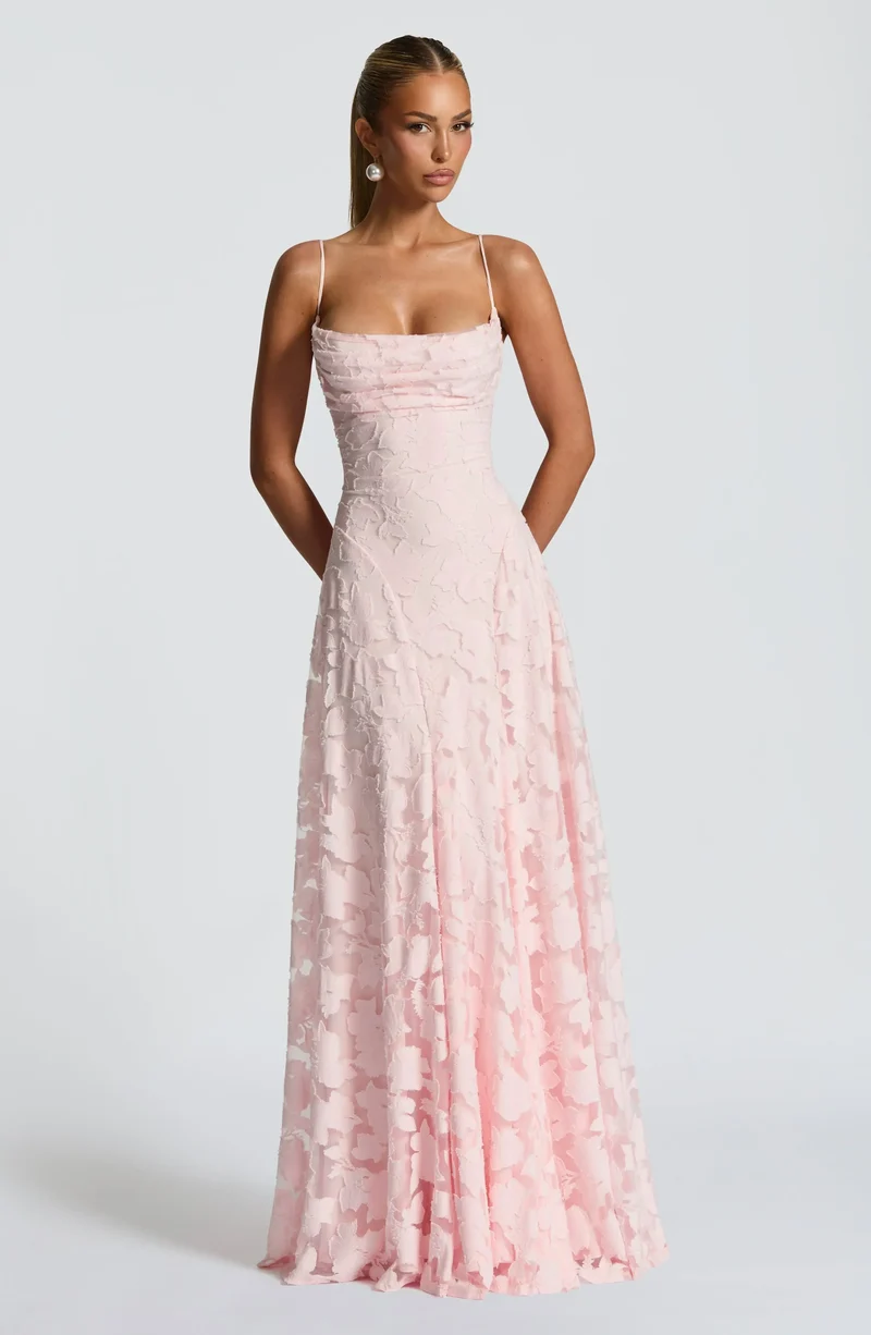 Melanie | Damen Maxikleid Fließend Elegant Zeitlos Sommer