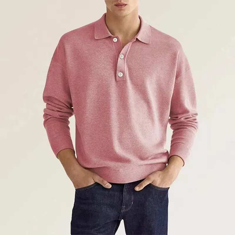 Peter | Herren Freizeit-Poloshirt mit langen Ärmeln