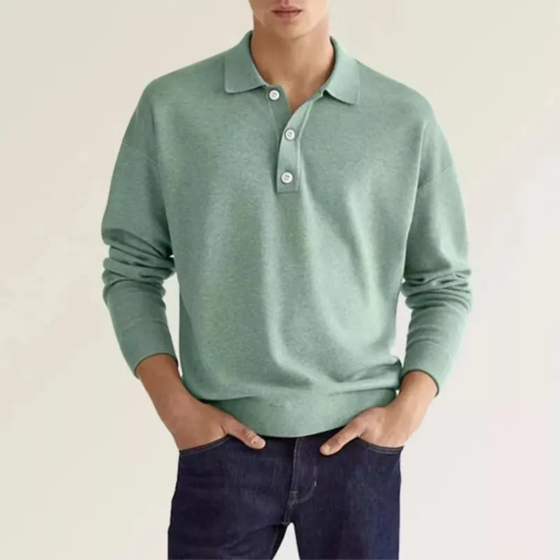 Peter | Herren Freizeit-Poloshirt mit langen Ärmeln