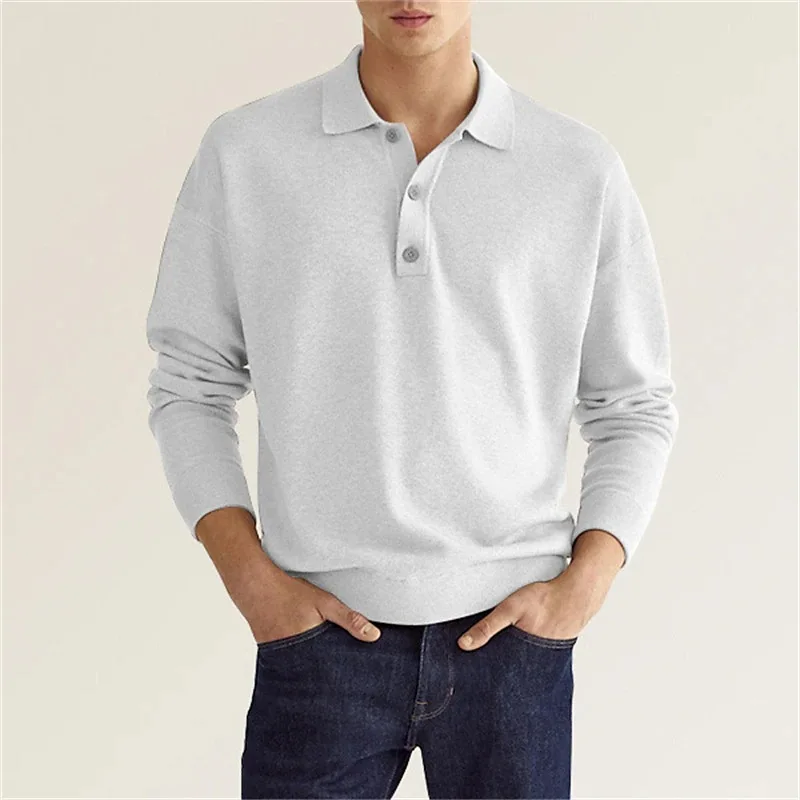 Peter | Herren Freizeit-Poloshirt mit langen Ärmeln