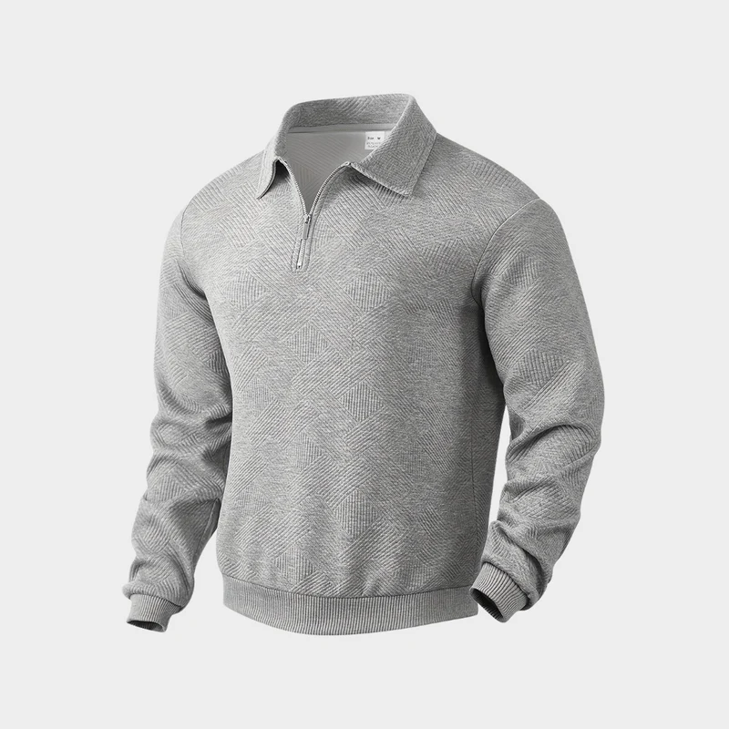 Alexander | Herren Pullover mit halbem Reißverschluss Freizeitshirt
