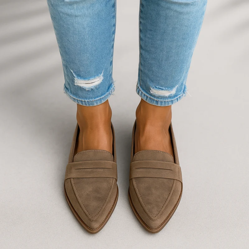 Dorothea | Damen Schlanke Bequeme Zehen-Loafer