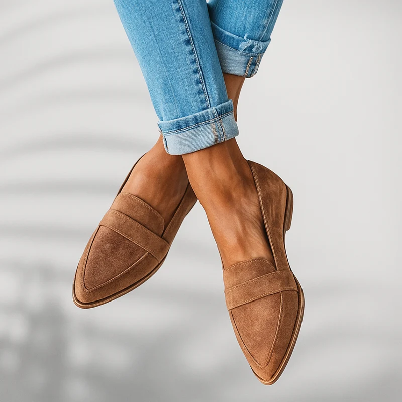 Dorothea | Damen Schlanke Bequeme Zehen-Loafer