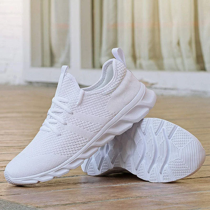 Magdalena | Damen Strick-Walking-Sneaker mit Schnürung