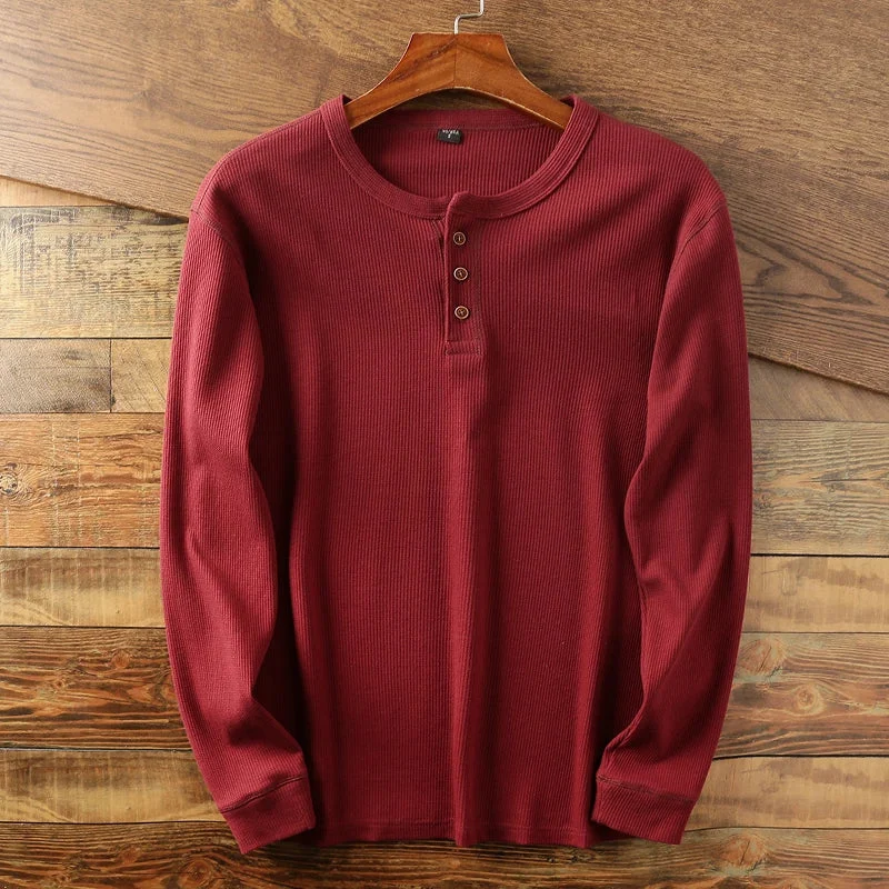 Emil | Herren Freizeit-Henleyshirt mit langen Ärmeln