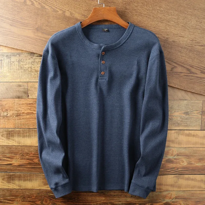 Emil | Herren Freizeit-Henleyshirt mit langen Ärmeln