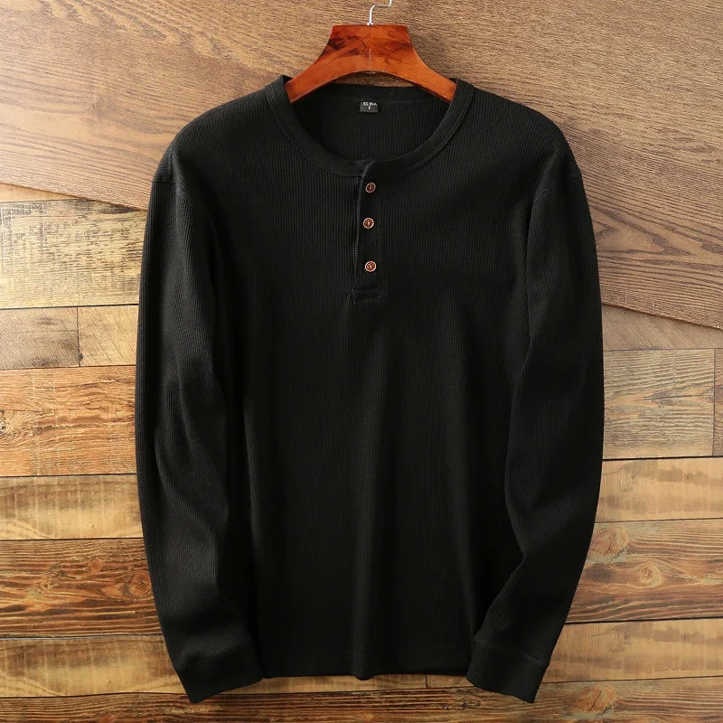 Emil | Herren Freizeit-Henleyshirt mit langen Ärmeln