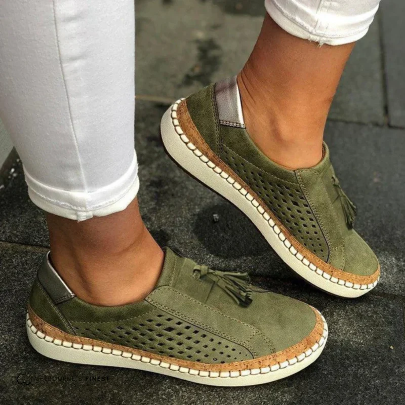 Orthopädische Slip-On-Sneaker für Damen mit Fußgewölbestütze