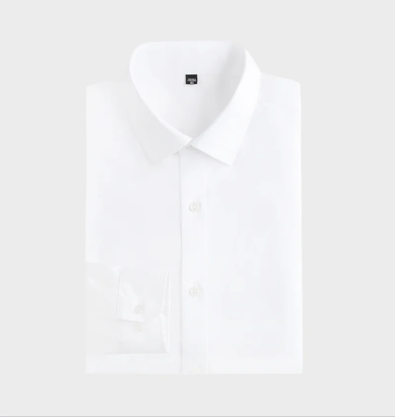 Klaus | Herren Baumwollhemd Weiß Elegant Business