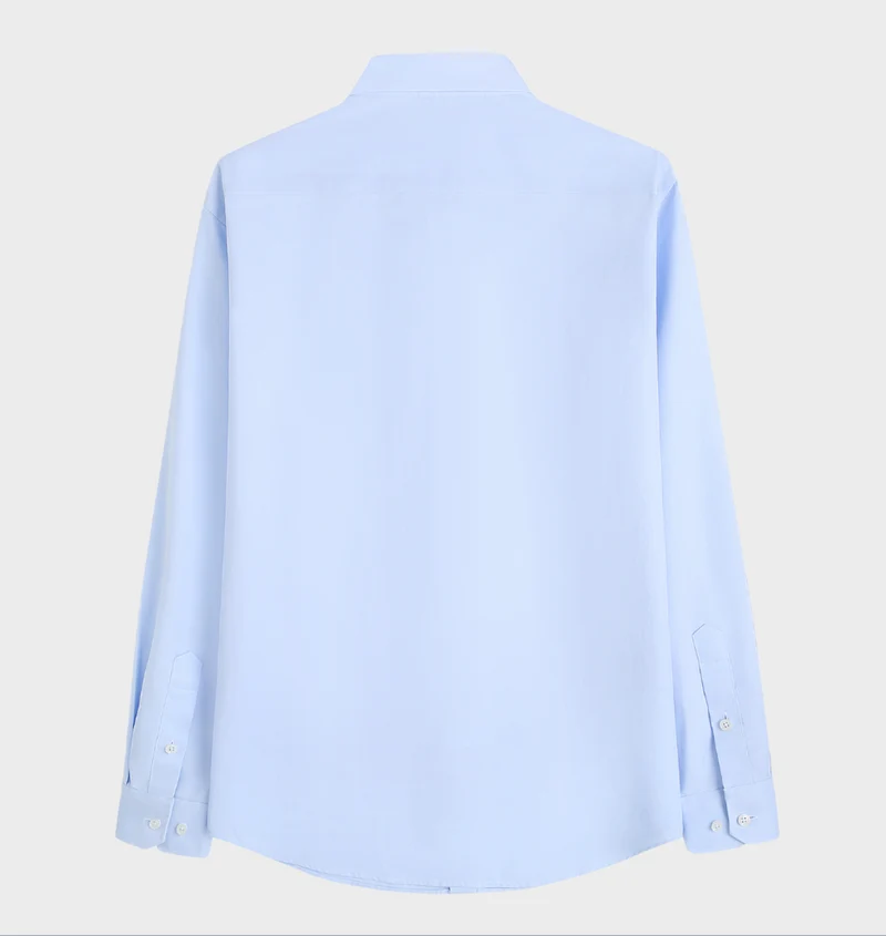 Klaus | Herren Baumwollhemd Blau Elegant Business