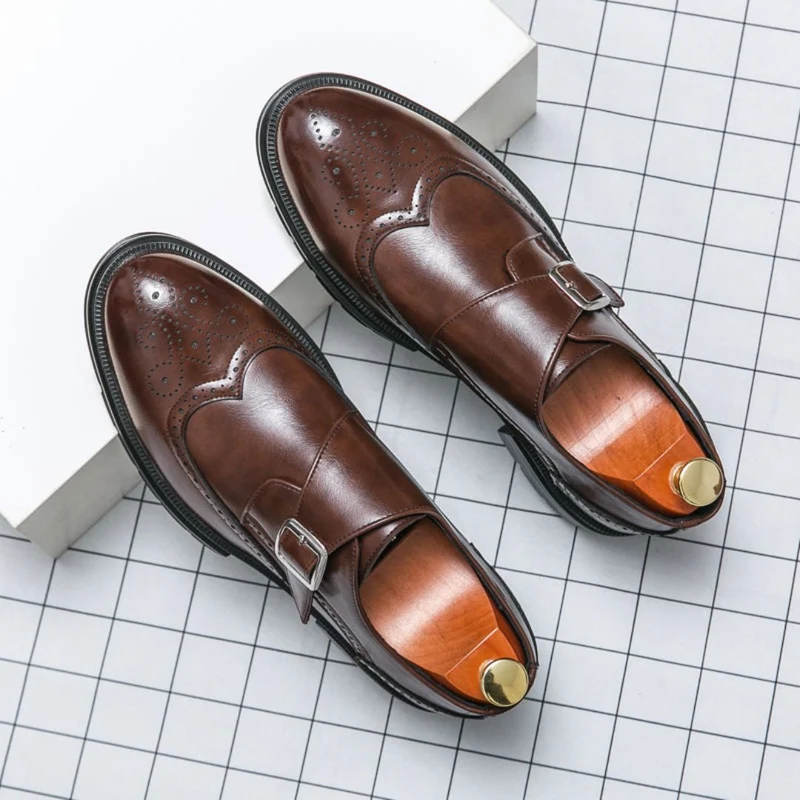 Malte | Herren Frühling Monk Strap Elegante Schuhe