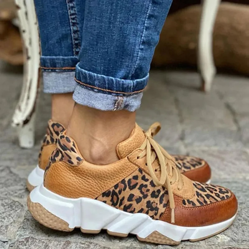 Dorothea | Damen Modische Chunky-Print-Sneaker