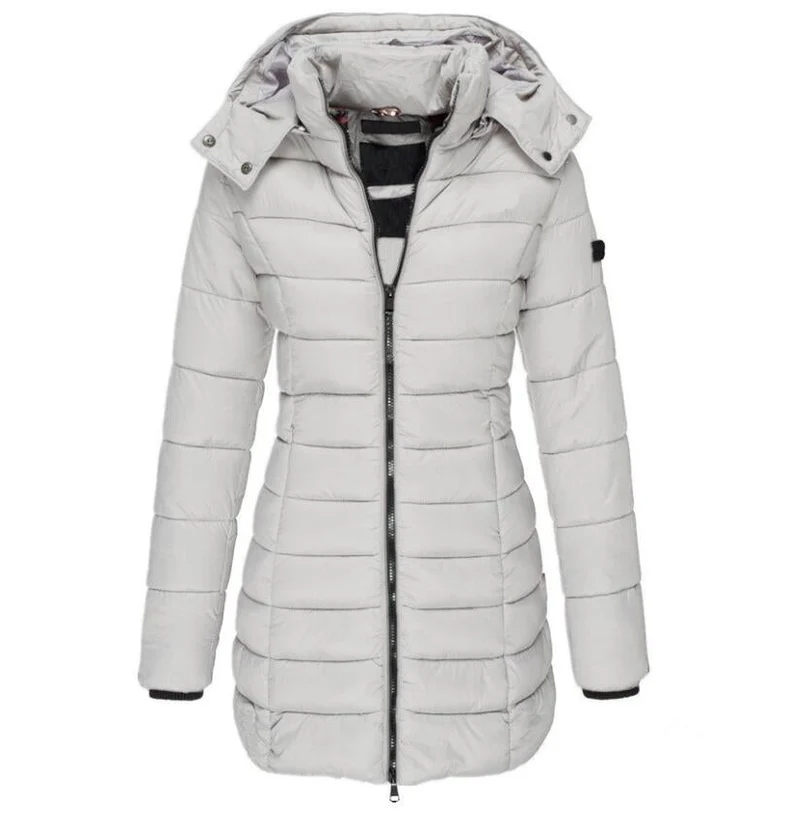 Kamilla | Damen Winter Lange Pufferjacke mit Kapuze