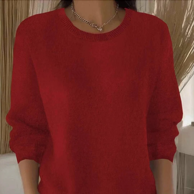 Langärmeliger Strickpullover für Damen
