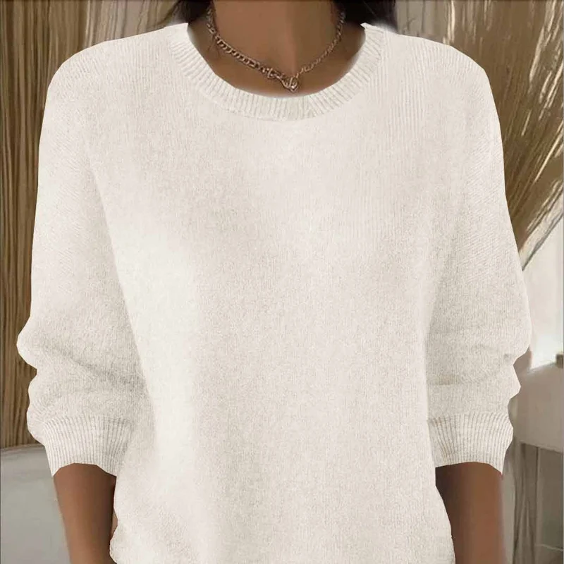 Langärmeliger Strickpullover für Damen