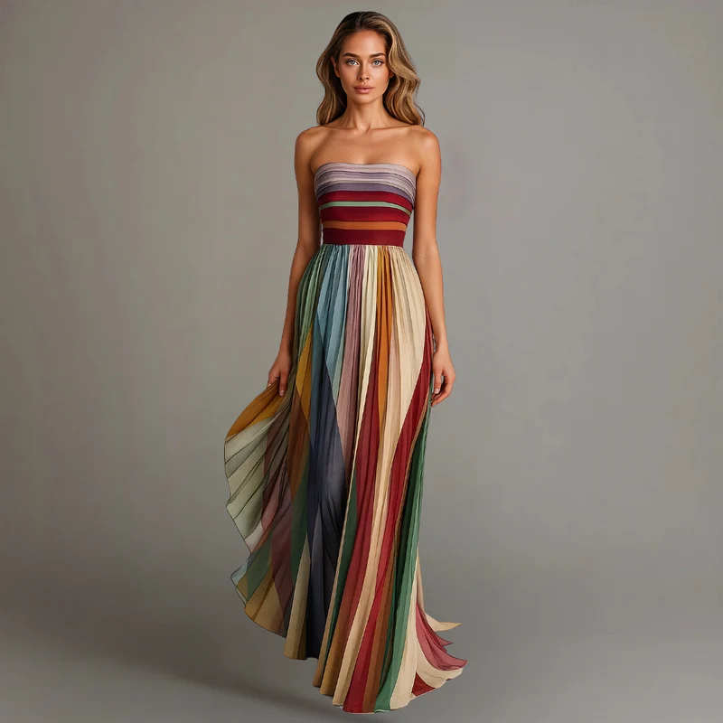 Lässiges Maxikleid für Damen mit kurzen Ärmeln