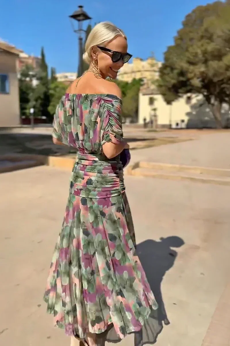 Maxikleid mit V-Ausschnitt für Damen