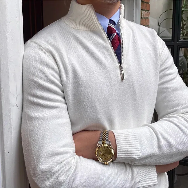 Elias | Herren Frühling Viertelzip Pullover