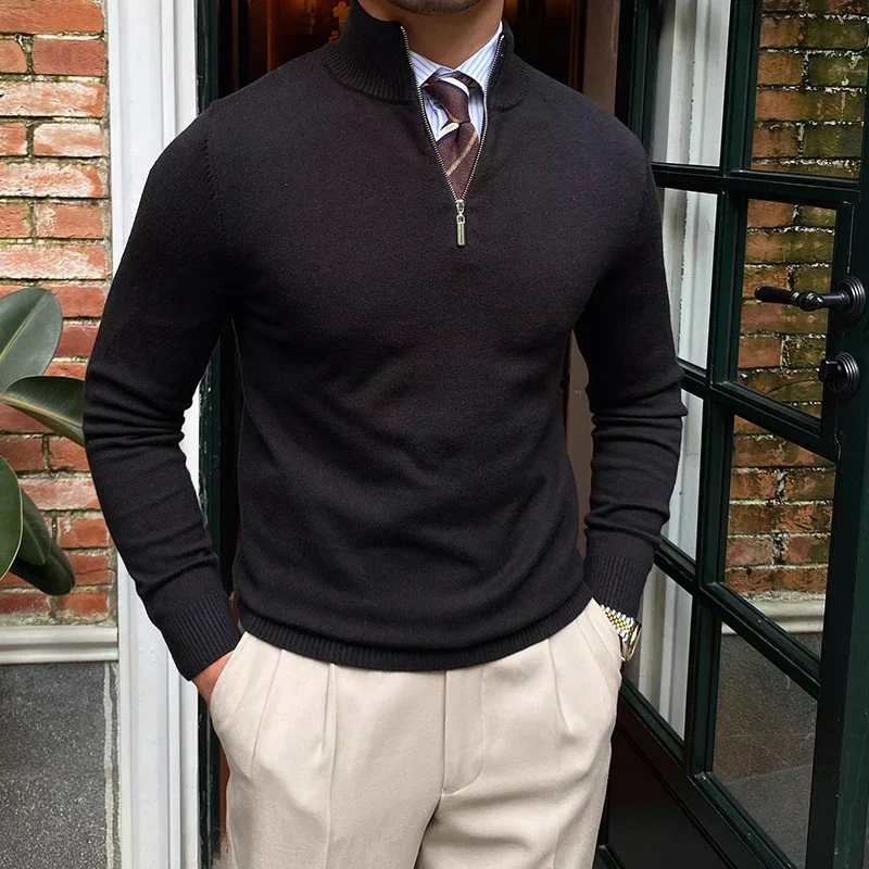 Elias | Herren Frühling Viertelzip Pullover
