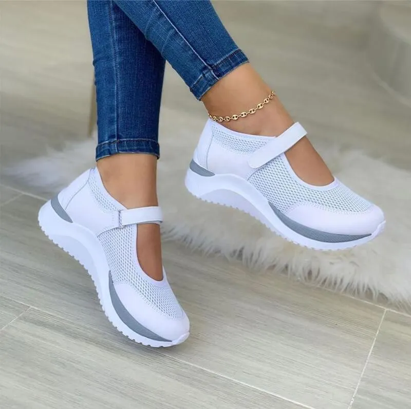 Leonie | Damen Mesh-Sneaker mit Klettverschluss für Komfort