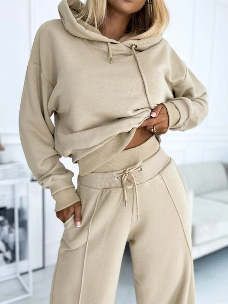 Frieda | Damen Lässiges Zweiteiliges Hoodie Set