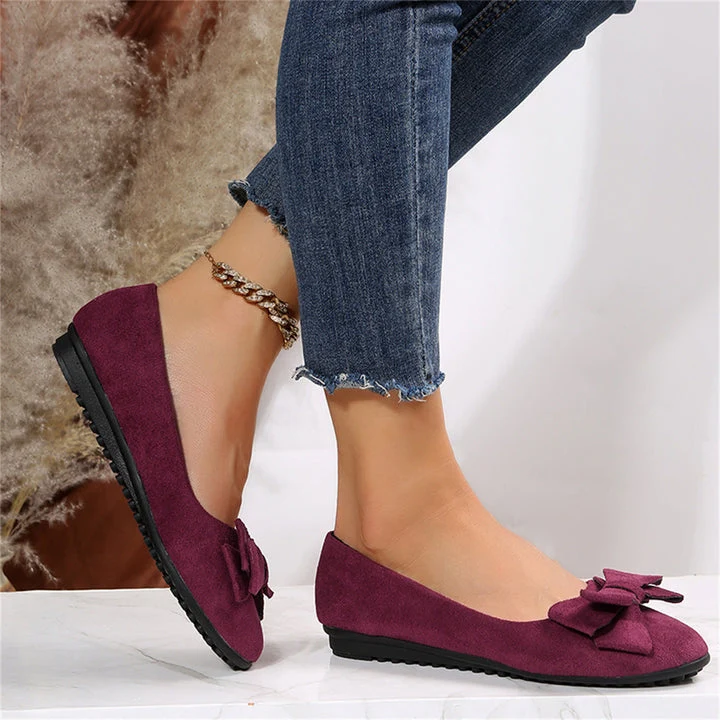 Helga | Bequeme Damen Slipper mit Schleifendetail