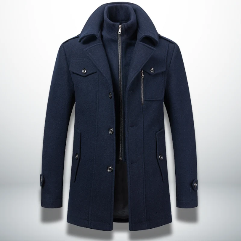 Felix | Herren Smart-Casual Mantel mit Knopfverschluss