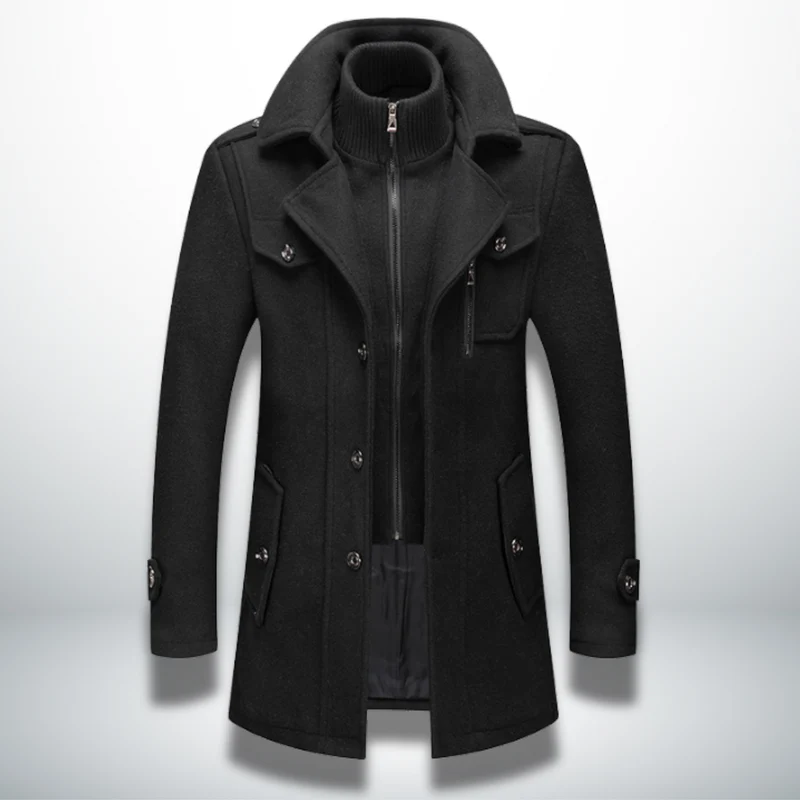 Felix | Herren Smart-Casual Mantel mit Knopfverschluss