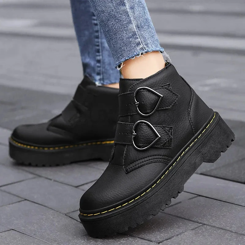Gabriela | Damen Modische Stiefeletten mit dicker Sohle